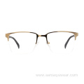 Luxury Design Bevel Metal Optical Frames Eyeglass Glasses